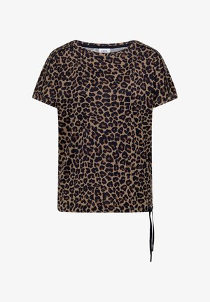 Cecil, T-SHIRT MIT BOAT NECK UND LEO-MUSTER - Print T-shirt - creamy mocha