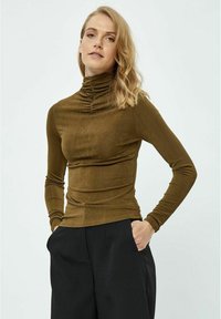 DEBOB HIGH NECK LONG SLEEVE T-SHIRT - Maglietta a manica lunga - beech green st