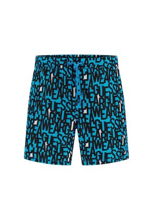 MIT ALLOVER LOGOPRINT - Shorts da mare - blu