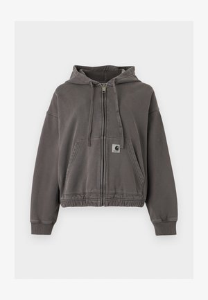 Carhartt WIP, HOODED HOGGARD - Φούτερ με φερμουάρ - black garment dyed