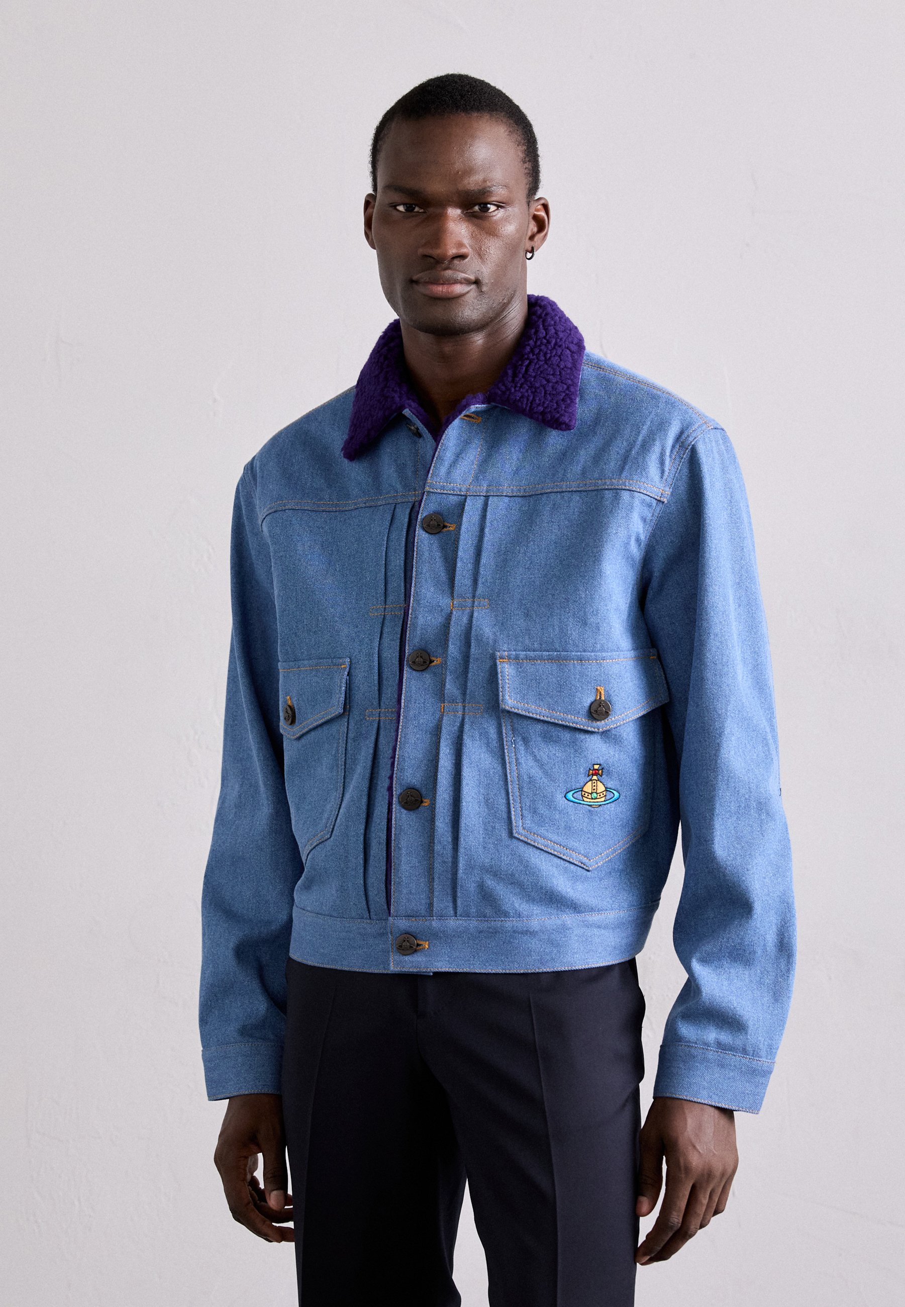 【送料&関税込】Vivienne Westwood Marlene Denim Jacket Vivienne Westwood Men's' Marlene Denim Jacket in Blue | LN-CC®