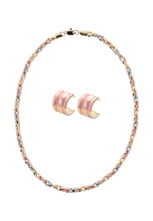 SET - Fülbevalók - gold rose-coloured silver -coloured
