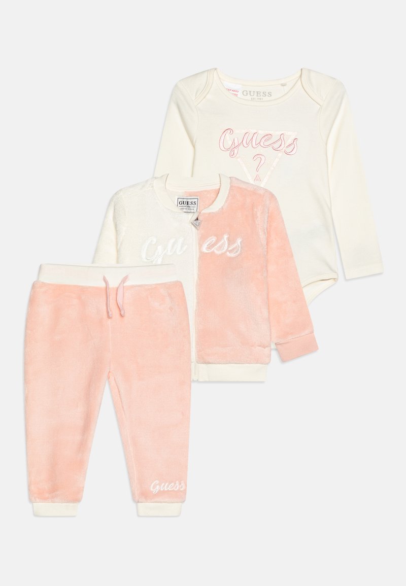 Guess NEWBORN ACTIVE ZIP PANTS SET - Regalo per nascita - pink/white