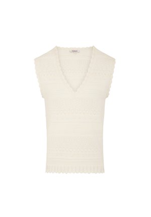 Morgan, MORGAN MORGAN FITTED V-NECK SWEATER - Top - ivoire