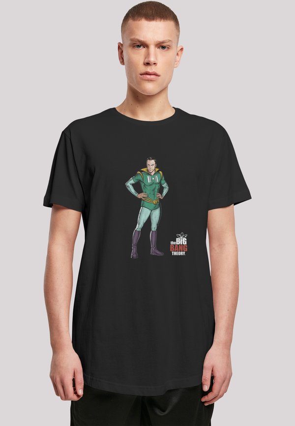 LONG CUT SHIRT 'BIG BANG THEORY SHELDON SUPERHERO' - T-Shirt print
