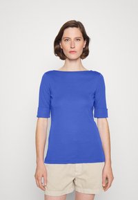 Lauren Ralph Lauren STRETCH COTTON BOATNECK TEE - T-shirt básica - pampelonne blue