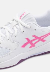ASICS GEL DEDICATE 8 UNISEX - Tenisice za sve terene - white/dragon fruit