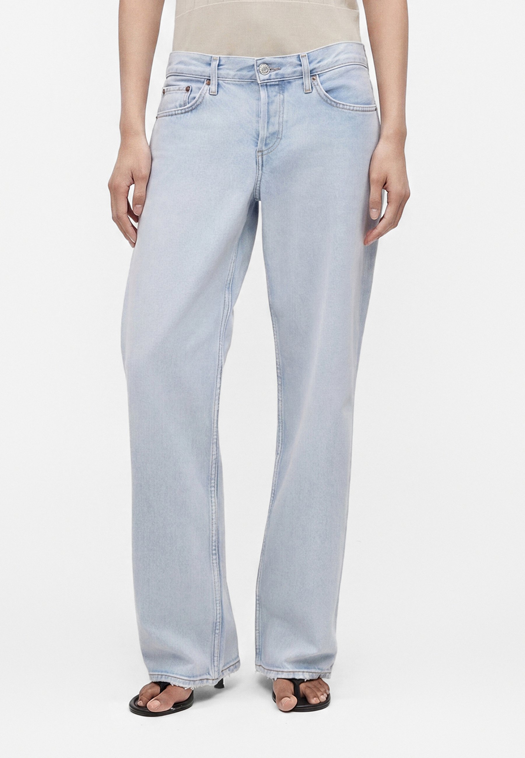 Agolde LOW RISE - Jeans baggy - light dusty pale indigo/blu denim
