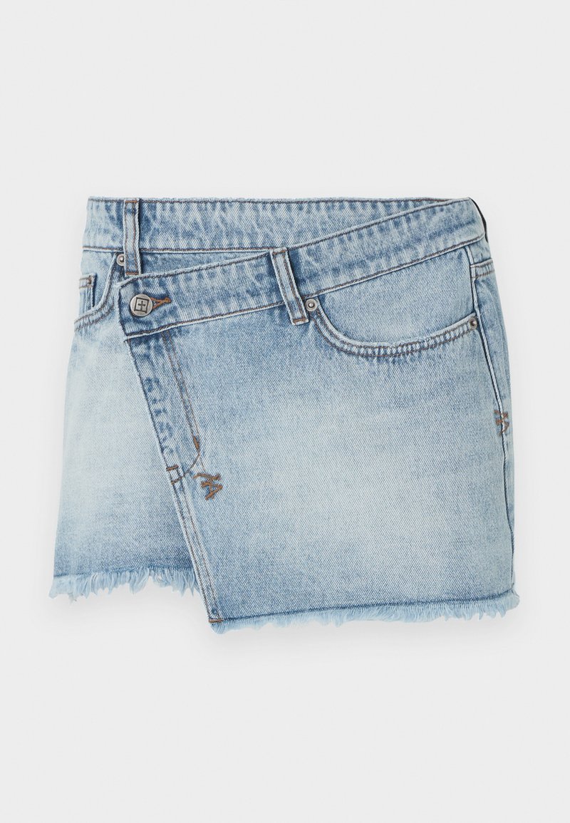 Ksubi MICRO MINI RAP SKIRT VAPOUR - Falda vaquera - light blue denim ...