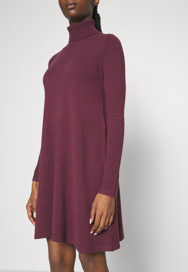 VMHAPPINESS ROLLNECK DRESS - Jumper dress - wine tasting4