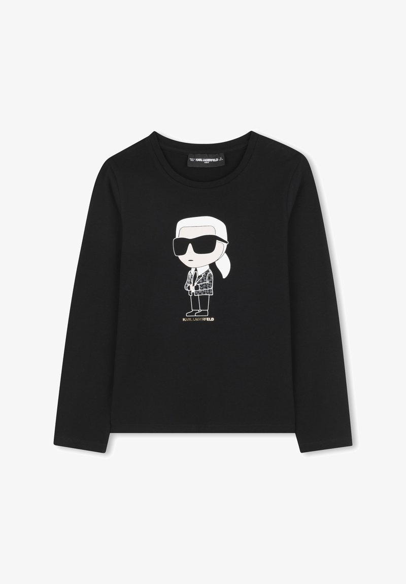 KARL LAGERFELD KIDS LONG SLEEVE - Tops ar garām piedurknēm - black