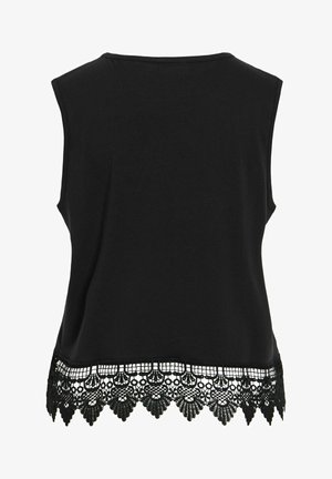 VILA, TOP VIALKA RUNDHALS - Blouse - black