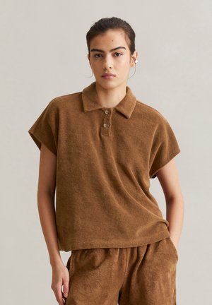 FROTTEE WIDE AUS SOFTEM ORGANIC    - Polo - melted chocolate