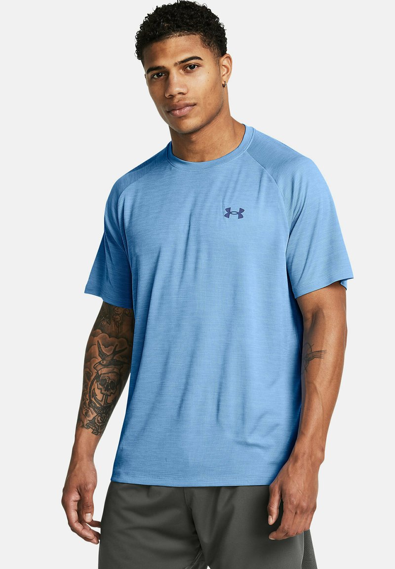 Under Armour SHORT-SLEEVES UA TECH TEXTURED SS - Lihtne T-särk - horizon blue