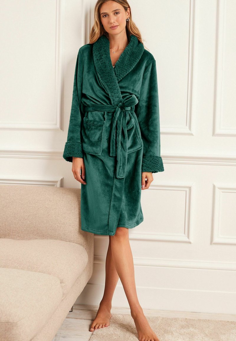 Next SHAWL STANDARD Dressing gown green Zalando.de
