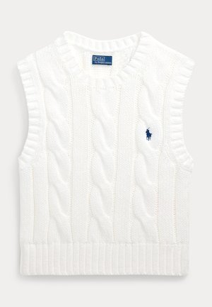 Polo Ralph Lauren CABLE-KNIT COTTON CROPPED VEST - Džemperis - white