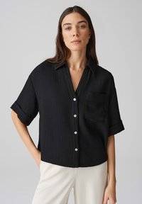 LOOSE FIT CRINKLE - Chemisier - black