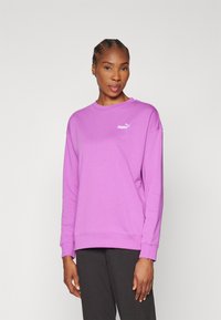 Puma SMALL LOGO RELAXED CREW - Melegítőfelső - wild berry