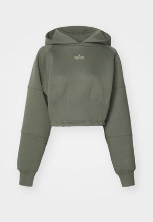 Alpha Industries WAISTED HOODY - Ikdienas džemperis - dark olive
