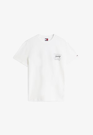 Tommy Jeans, SIGN FLAG TEE UNISEX - T-shirt con stampa - ecru