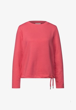 Koralle Sweatshirt aus weichem Baumwollmix, mit langen Ärmeln, gerundetem Ausschnitt und verstellbarem Kordelzug am Saum.
