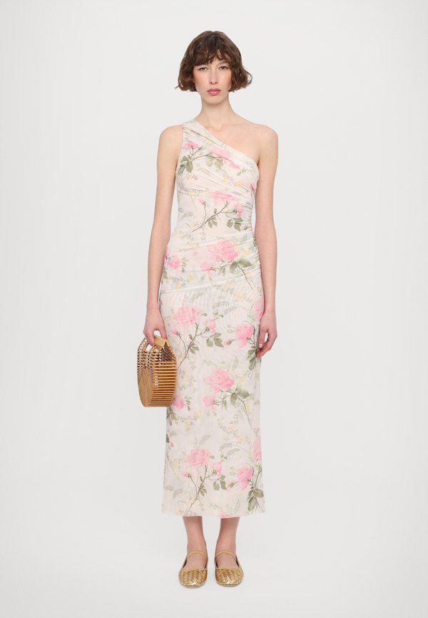 ROSE DRAPED ONE SHOULDER ANKLE GOWN - Occasion wear3