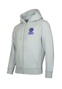 Franklin & Marshall FULL ZIPPER HOODIE MIT LOGO PRINT - Sweater met rits - grau