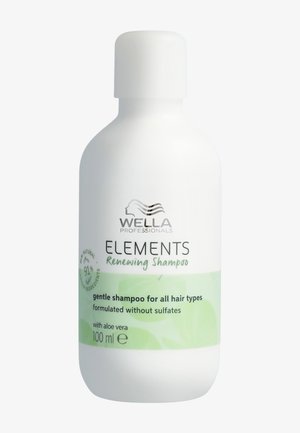 Flacon de shampooing Wella Professionals Elements Renewing, formule douce pour tous types de cheveux, sans sulfates, avec aloe vera, 100 ml.