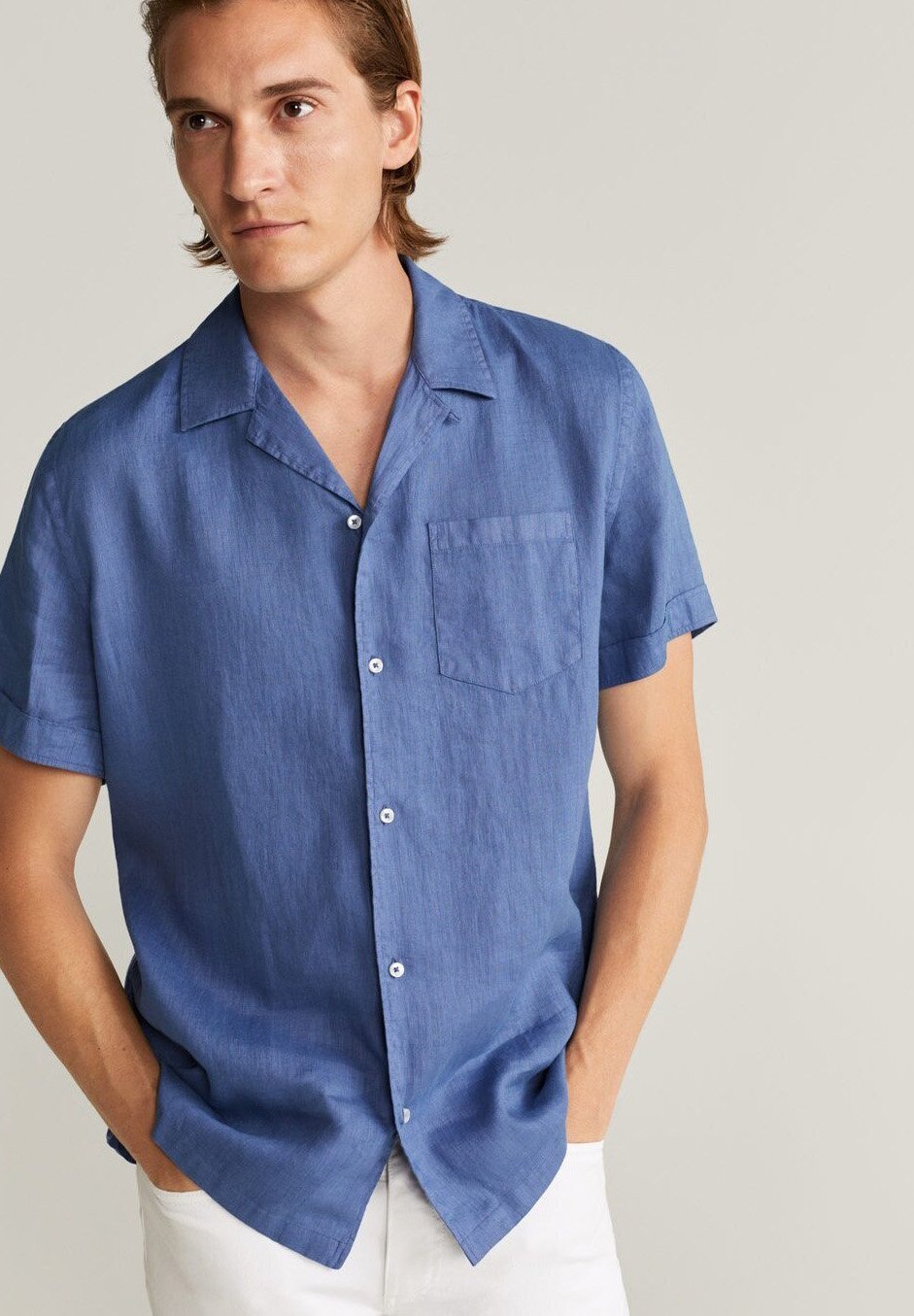 Mango Skjorte bleu Zalando.no Mango Skjorte - bleu