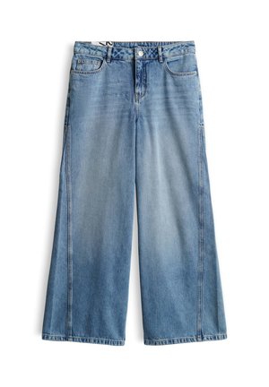 OPUS, LOW RISE SEHR WEITER BEINVERLAUF - Flared Jeans - mid blue