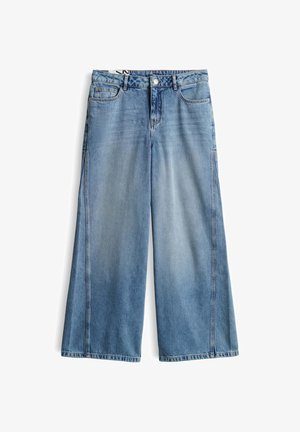 OPUS, LOW RISE SEHR WEITER BEINVERLAUF - Flared Jeans - mid blue