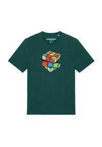 watapparel PIXEL ZAUBERWÜRFEL - Print T-shirt - glazed green