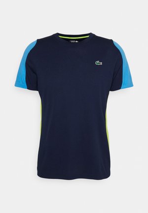 TENNIS BIG CROC BACK - Sport T-shirt - navy blue/argentine blue/lima/white