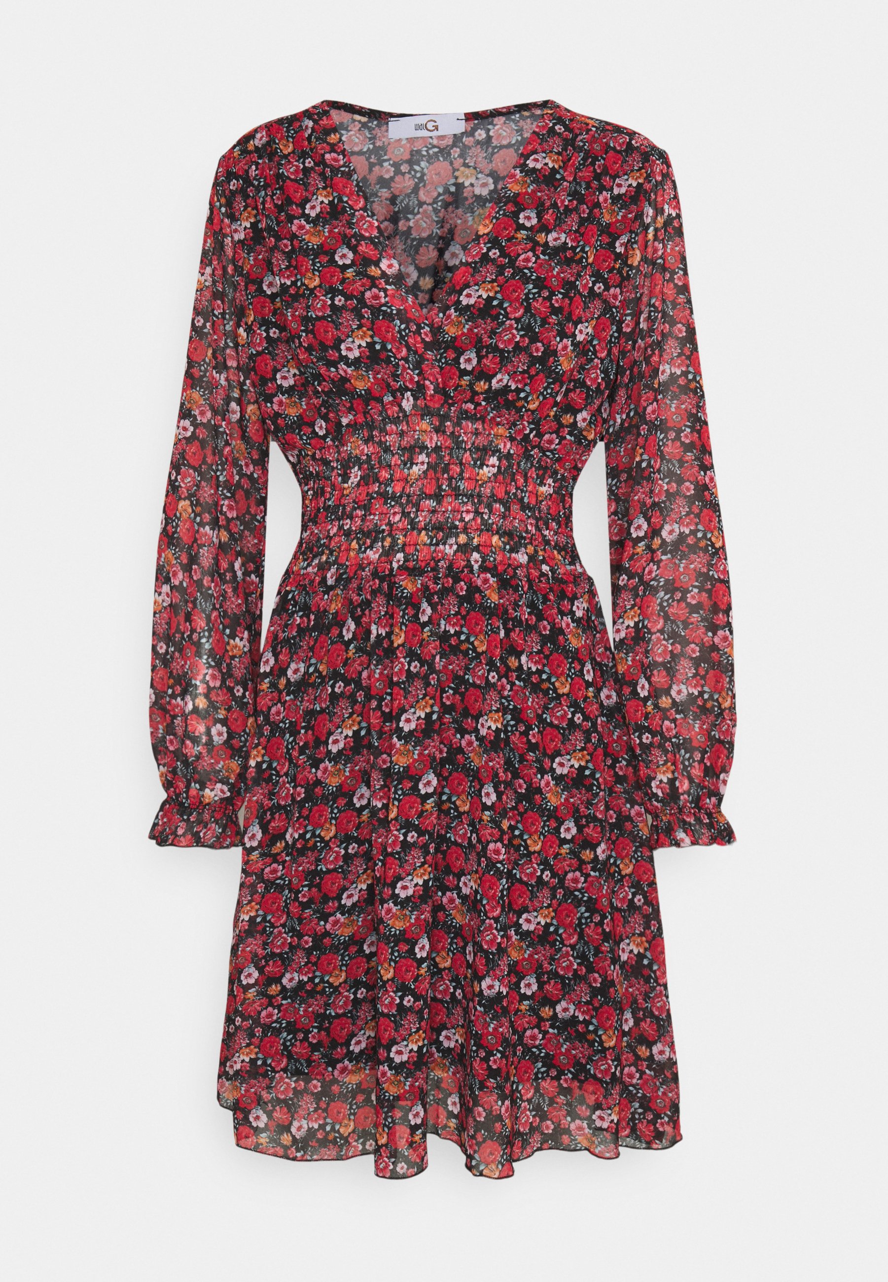 WAL G. HANNAH PRINTED FROCK - Kasdienė suknelė - black/red/juoda - Zalando .lt