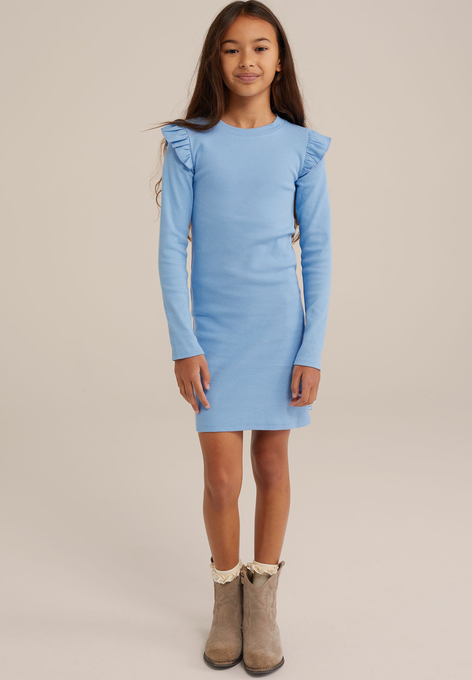 WE Fashion Gebreide jurk blue/blauwgrijs