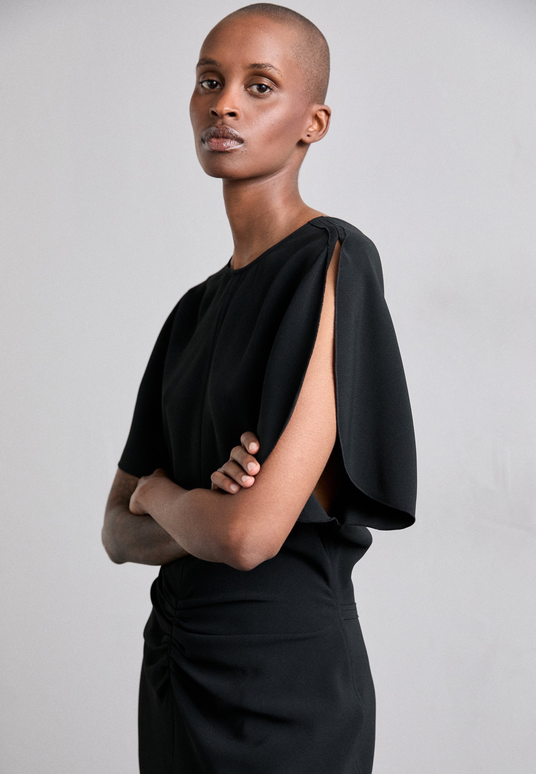 Victoria Beckham GATHERED WAIST MIDI DRESS - Cocktail dress