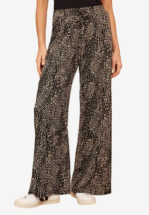 WIDE LEG CRINKLE PRINTED ELASTICATED WAIST - Dresside alumine osa - camel