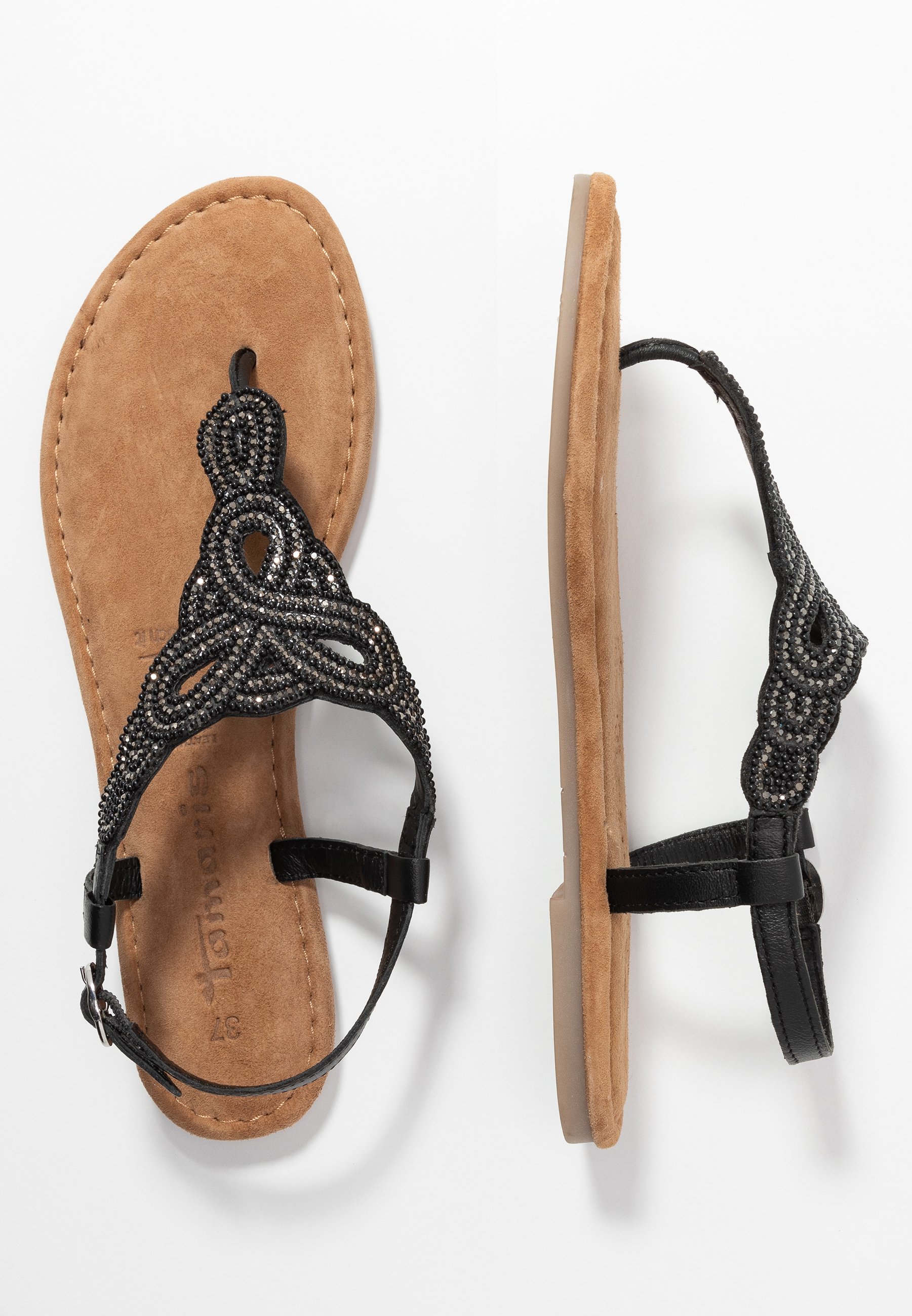 Damen Sandalen Tamaris Zehentrenner Glitzer Zalando Tamaris