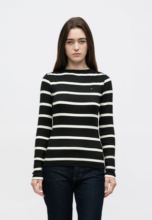 SLIM BOAT - Hosszú ujjú felső - black/calico