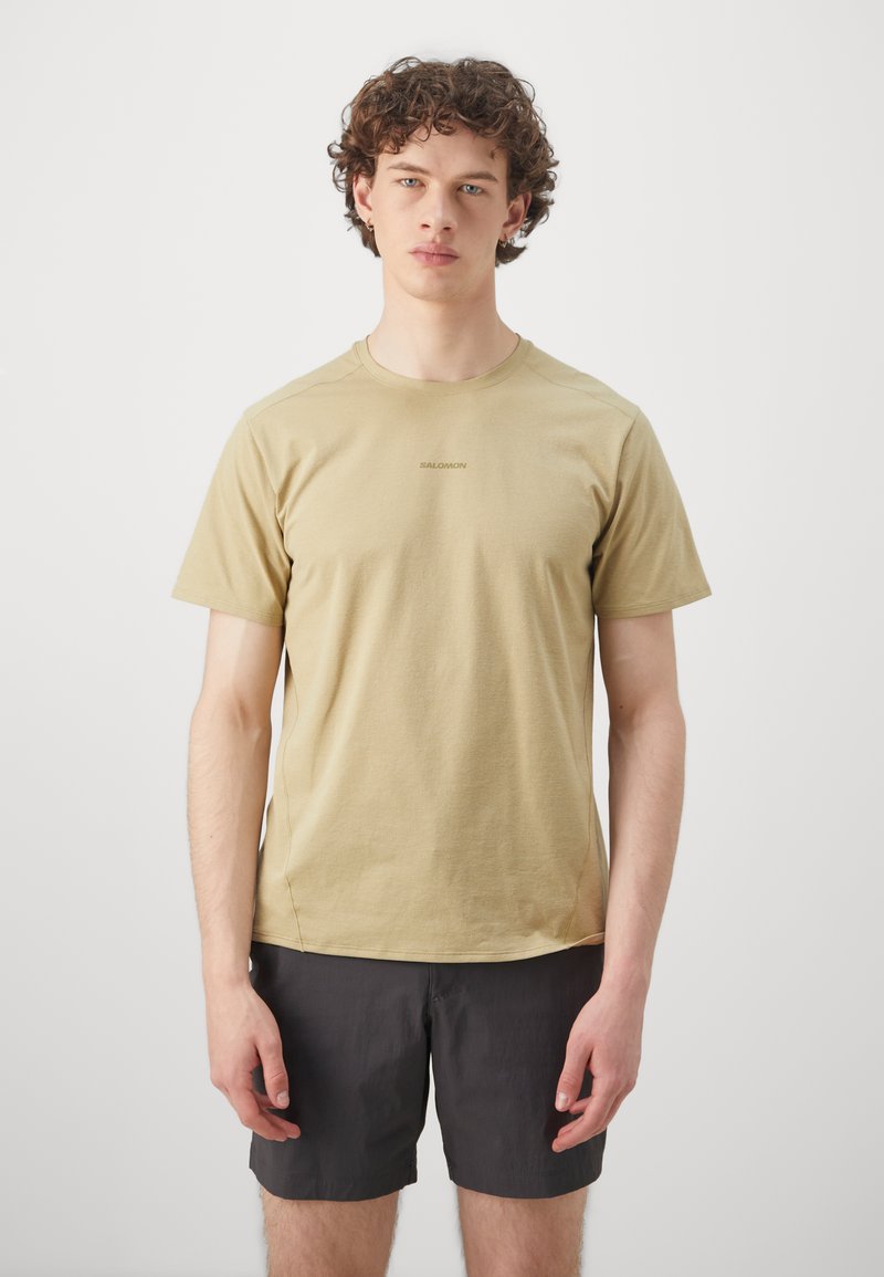 Salomon TRACKLINE TEE - Αθλητικό μπλουζάκι - gray green