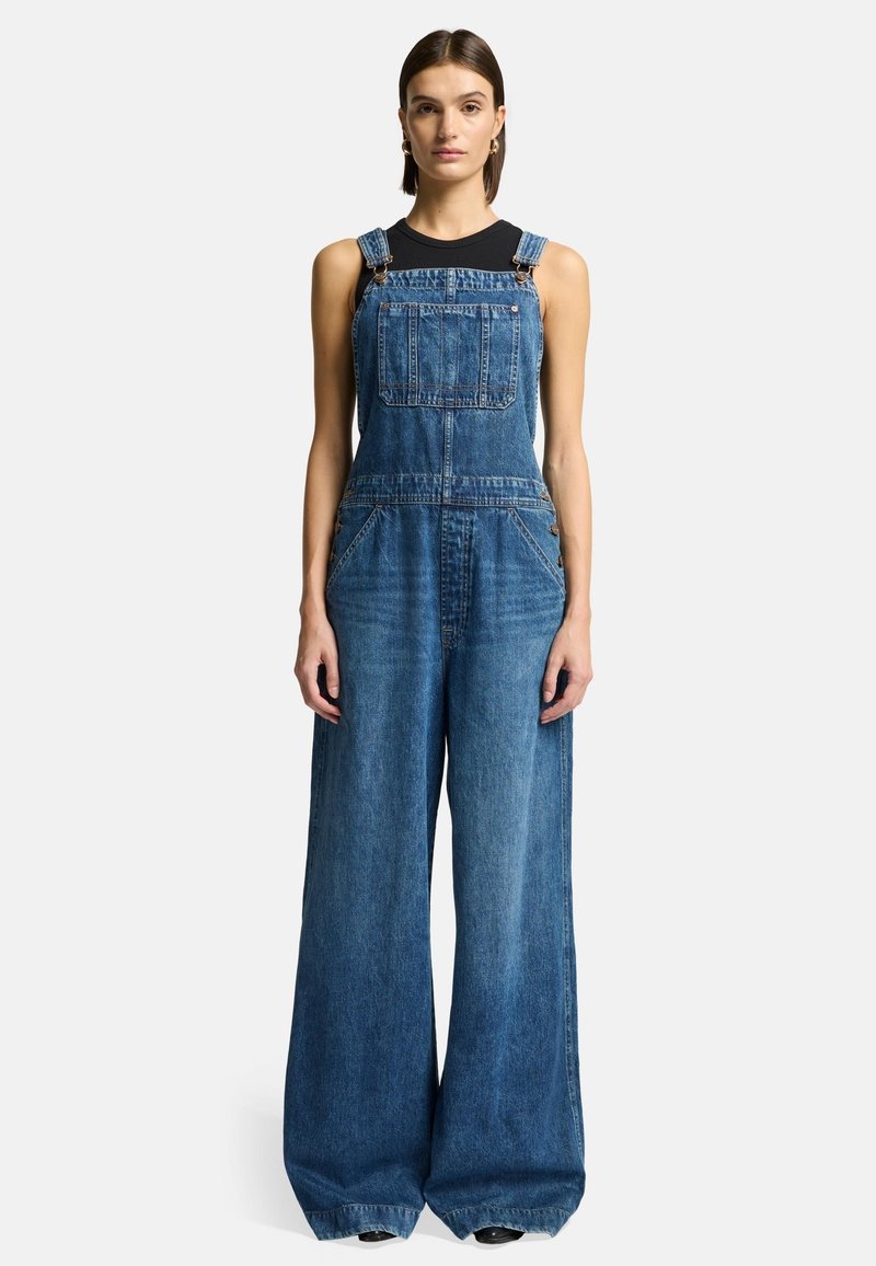 7 for all mankind WIDE  - Hängselbyxor - mid blue