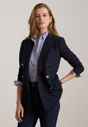 Lauren Ralph Lauren, DOUBLE BREASTED WOOL CREPE BLAZER - Blazer - navy