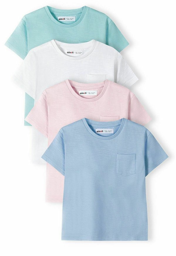 4 PACK FRONT POCKET SHORT SLEEVE - T-Shirt basic