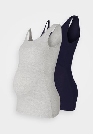 2 PACK - Top - dark blue/grey