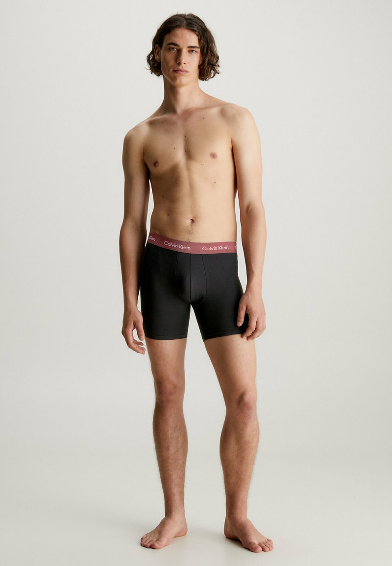 Calvin Klein Underwear BOXER BRIEF 3 PACK COTTON STRETCH - Shorty - b marron skyway true navy wbs