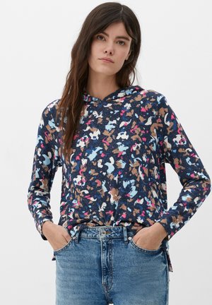 s.Oliver MIT ALLOVER-MUSTER - Kapuzenpullover - navy