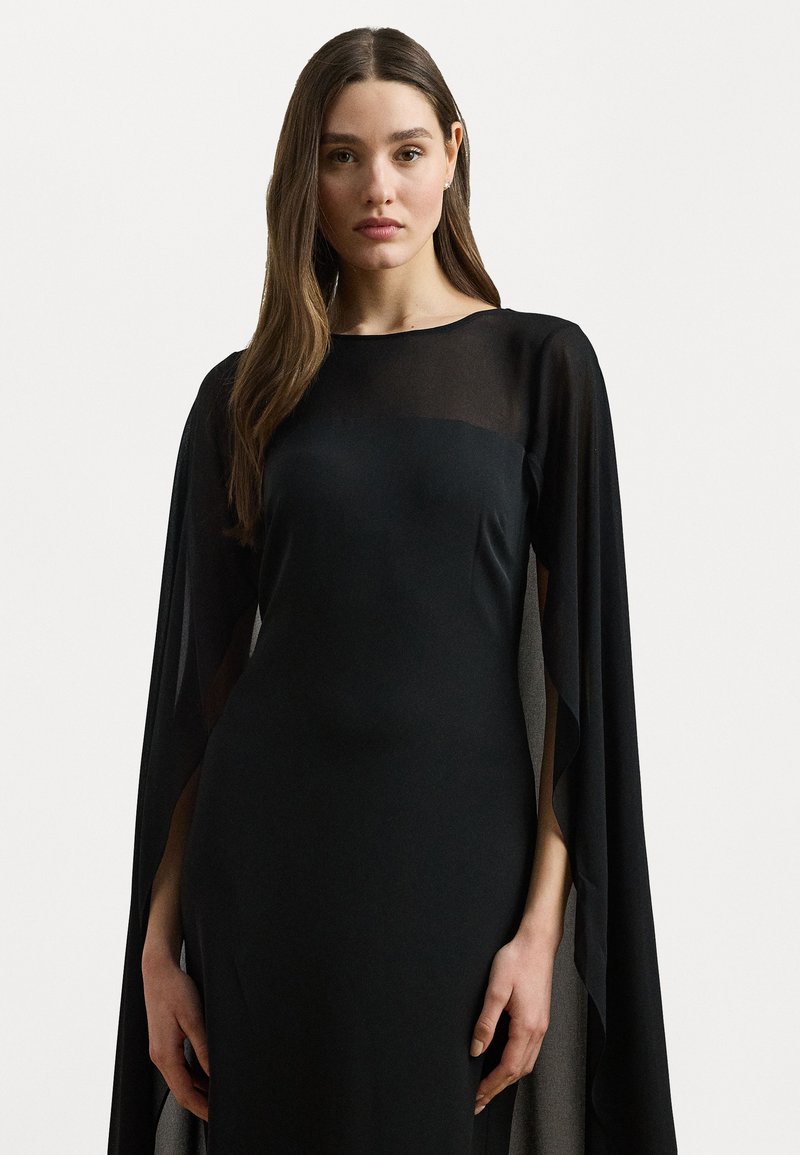 princess polly baby blue dress Lauren Ralph Lauren CAPE GEORGETTE GOWN - Occasion wear - black