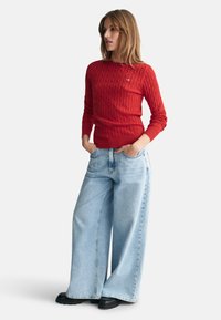 GANT STRETCH C NECK - Pullover - ruby red