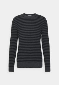 Selected Homme SLHDAVIS CREW NECK  - Camisola - dark grey melange/black