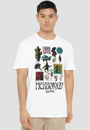 Cotton Soul, HARRY POTTER HERBOLOGY TEXTBOOK - Print T-shirt - white